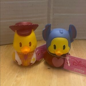 Disney rubber Ducks- Woody and Stitch NWT about 2.5 in
